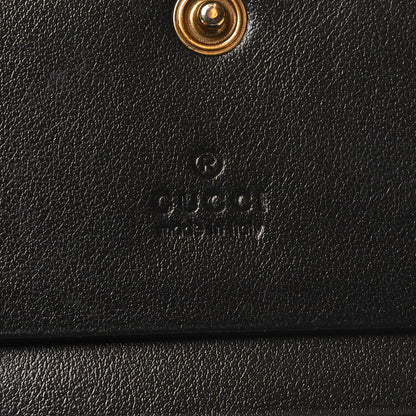 Gucci Calfskin Matelasse GG Marmont Card Case Wallet Black 7 of 11