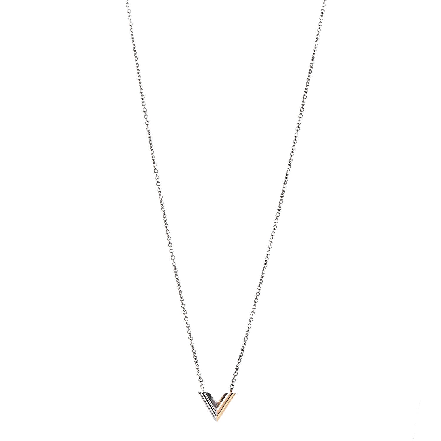 Louis Vuitton Essential V Necklace Silver 1 of 4
