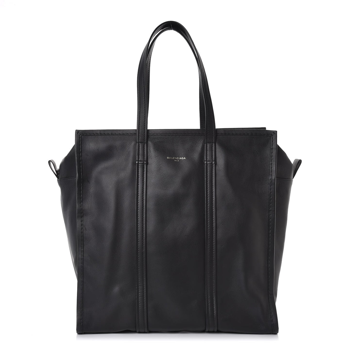 Agneau Medium Bazar Shopper Tote Black