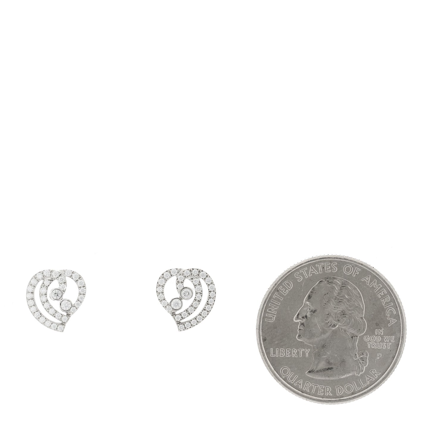 Platinum Diamond Enchant Heart Earrings