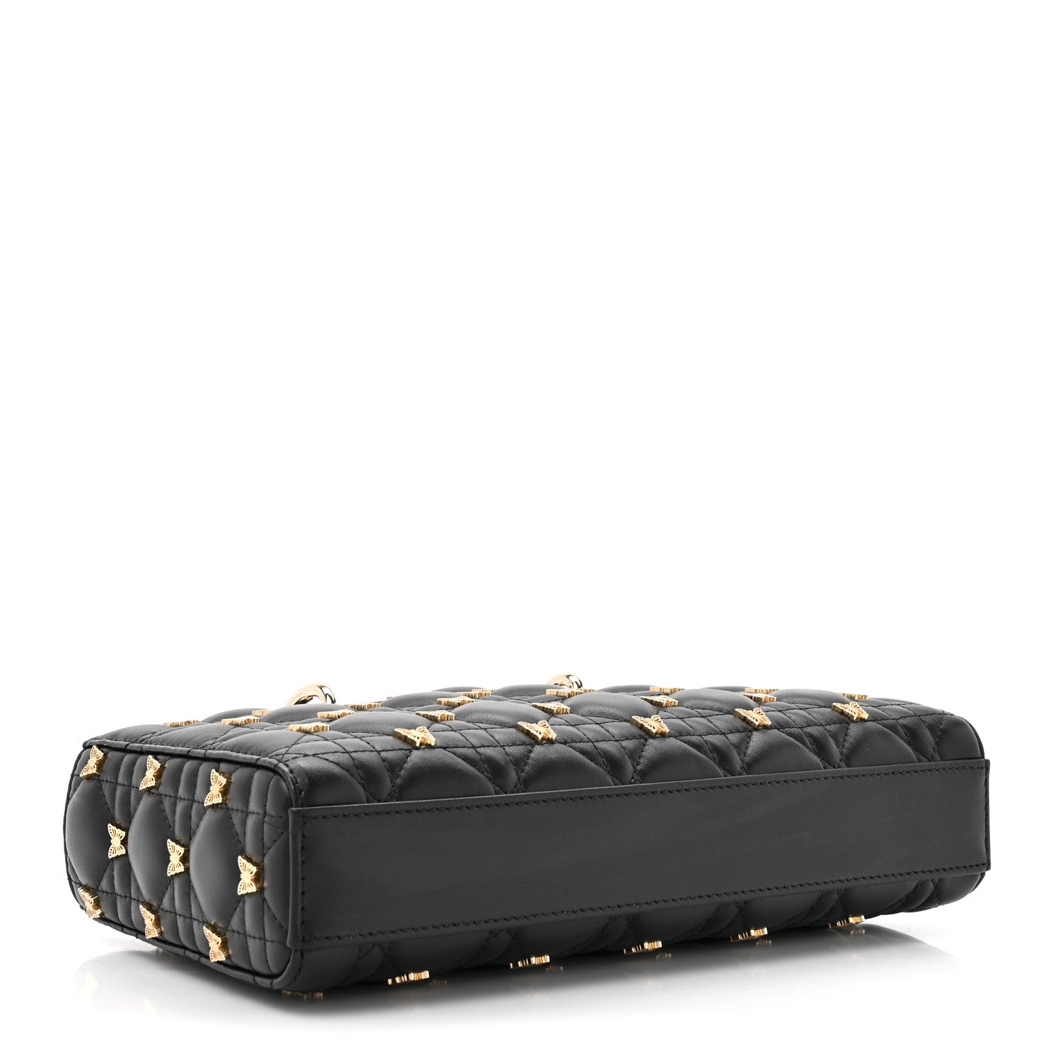 Christian Dior Lambskin Butterfly Cannage Lady D-Joy Black 4 of 10