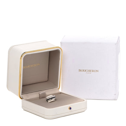 Boucheron 18K White Gold PVD Diamond Small Quatre Black Edition Ring 52 6 6 of 6