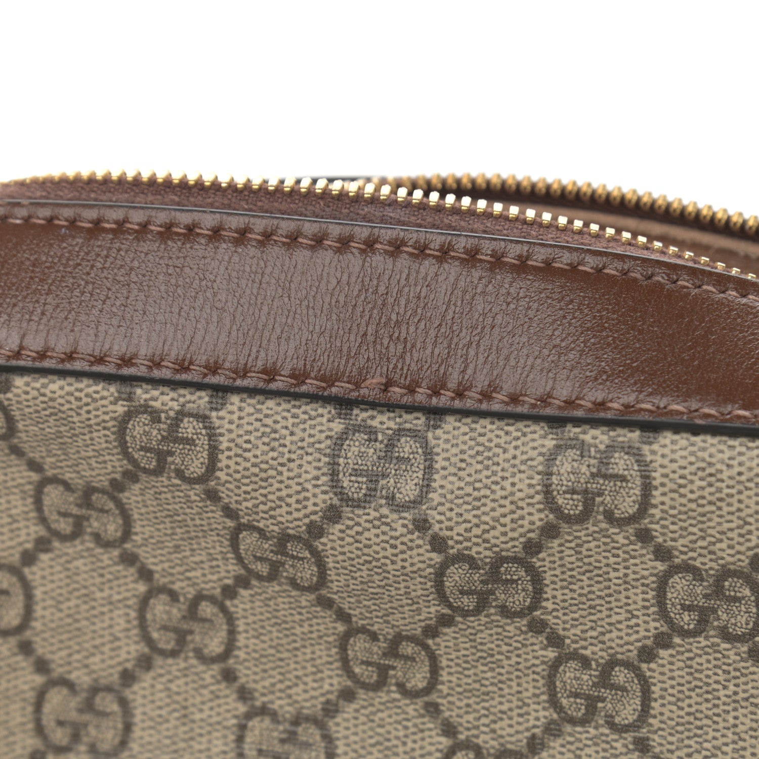 Gucci GG Supreme Monogram Small Horsebit 1955 Shoulder Bag Beige Brown Sugar 13 of 17