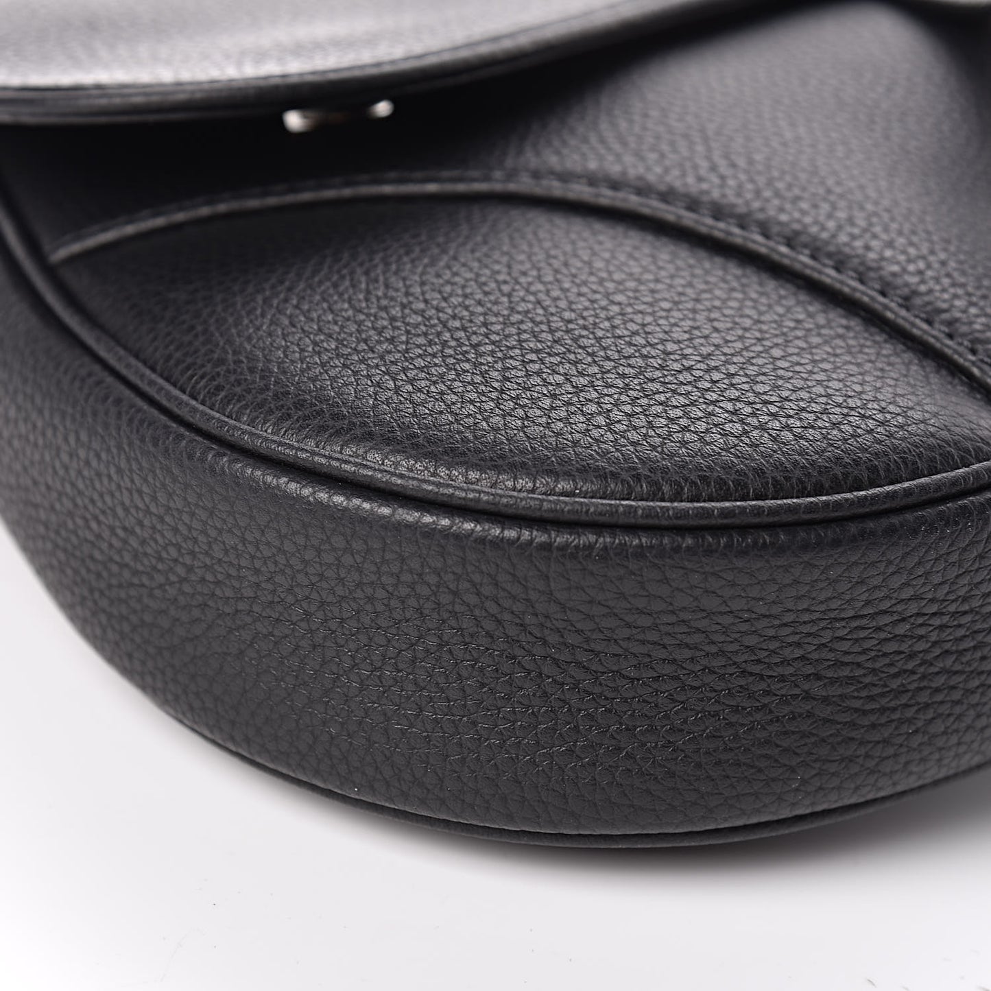 Grained Calfskin Kim Jones Saddle Bag Black