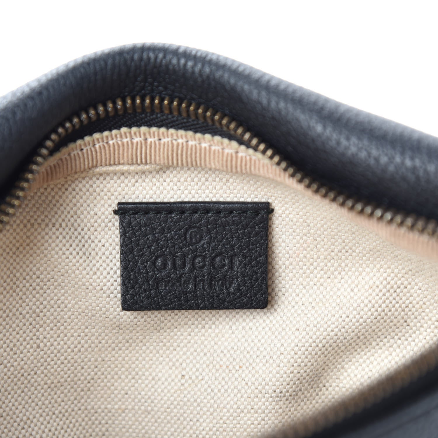 Gucci Grained Calfskin Small Logo Belt Bag Black 8 of 11