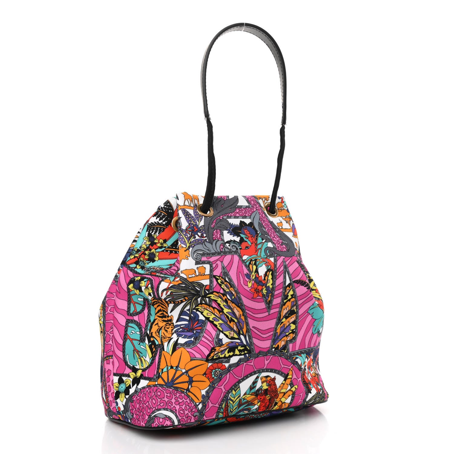 Salvatore Ferragamo Econyl Calfskin Printed Cosmetics Case Multicolor 3 of 9
