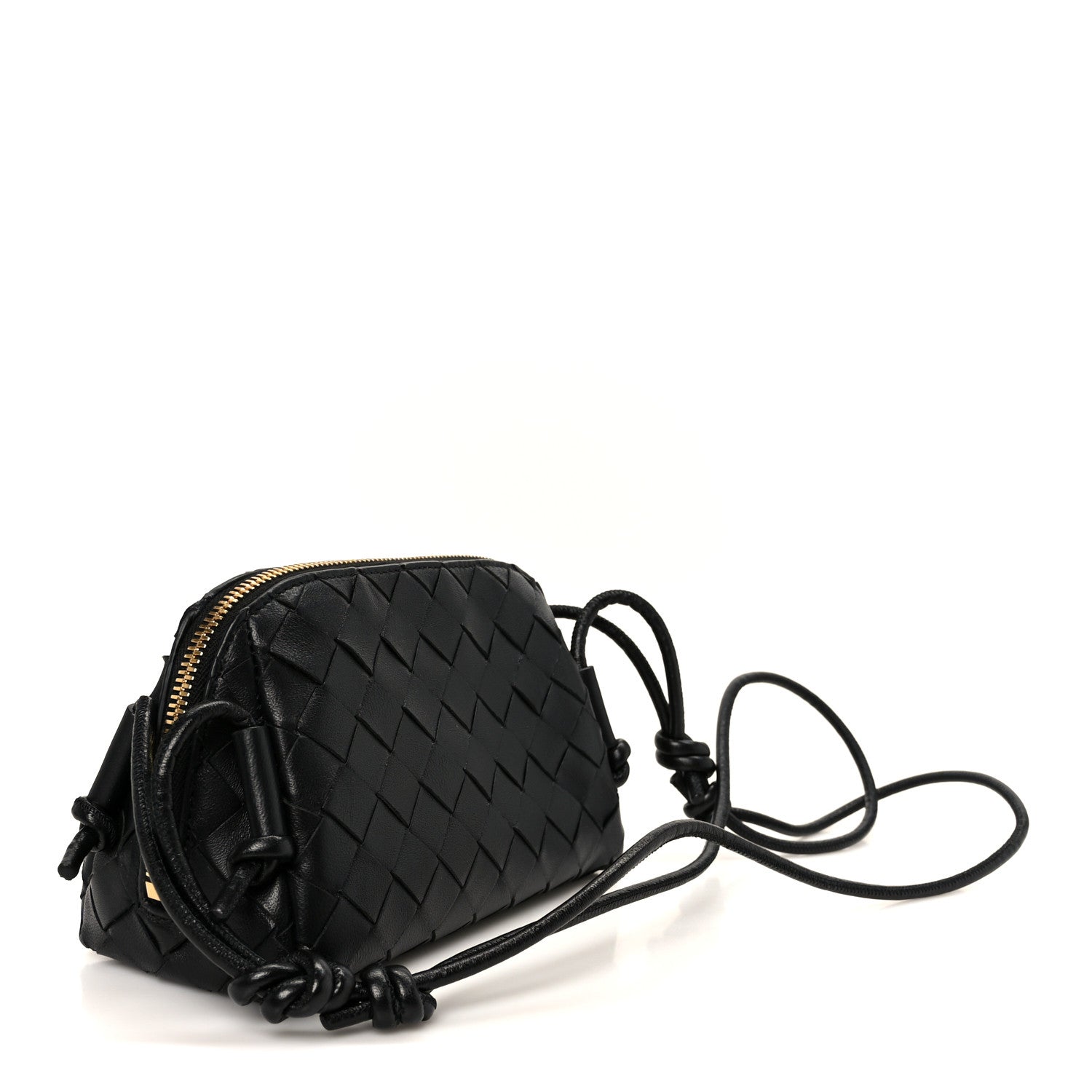 Bottega Veneta Nappa Intrecciato Concert Pouch Black 1839028 Bottega Veneta Nappa Intrecciato Concert Pouch Black 1839028