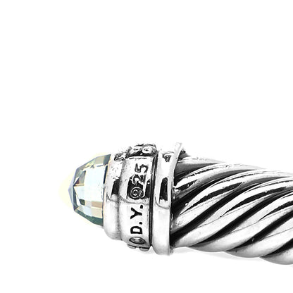 David Yurman Sterling Silver Diamond Prasiolite 5mm Cable Classics Bracelet 4 of 5