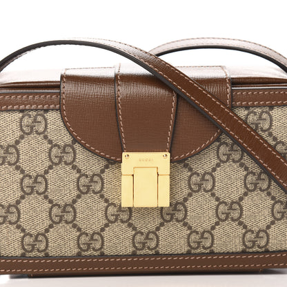 Gucci GG Supreme Monogram Mini Clasp Bag Beige Brown 12 of 12