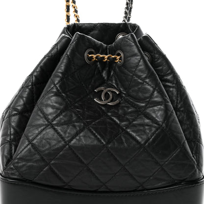 Chanel Aged Calfskin Quilted Gabrielle Backpack Black 8 of 10