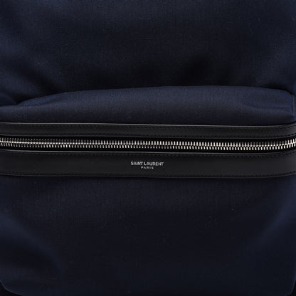 Saint Laurent Canvas City Backpack Navy 9 of 9