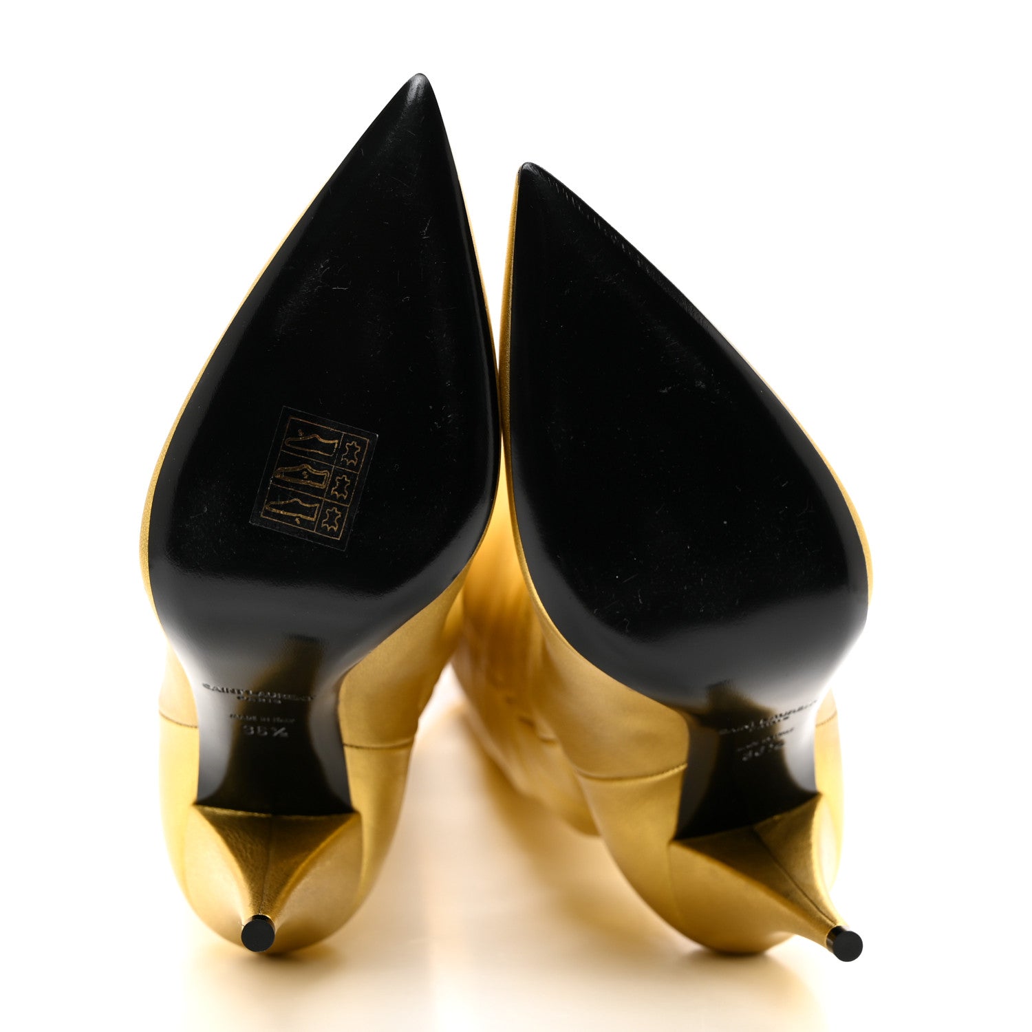 Saint Laurent Metallic Calfskin Kiki Over The Knee Boots 36.5 Gold 5 of 8