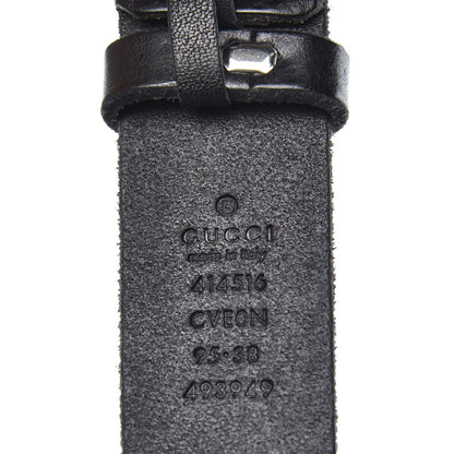 Gucci Cuoio Toscano Nickel Double G 30mm Belt 95 38 Black 6 of 7