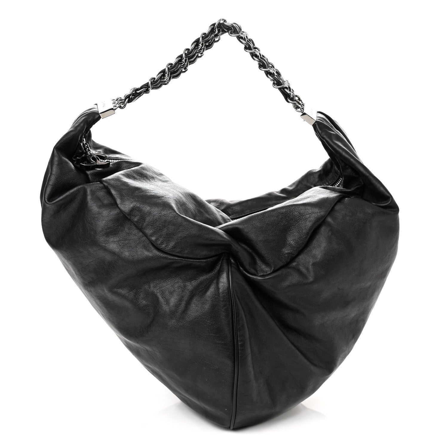 Chanel Lambskin Large Rock and Chain Hobo Black 1 of 10