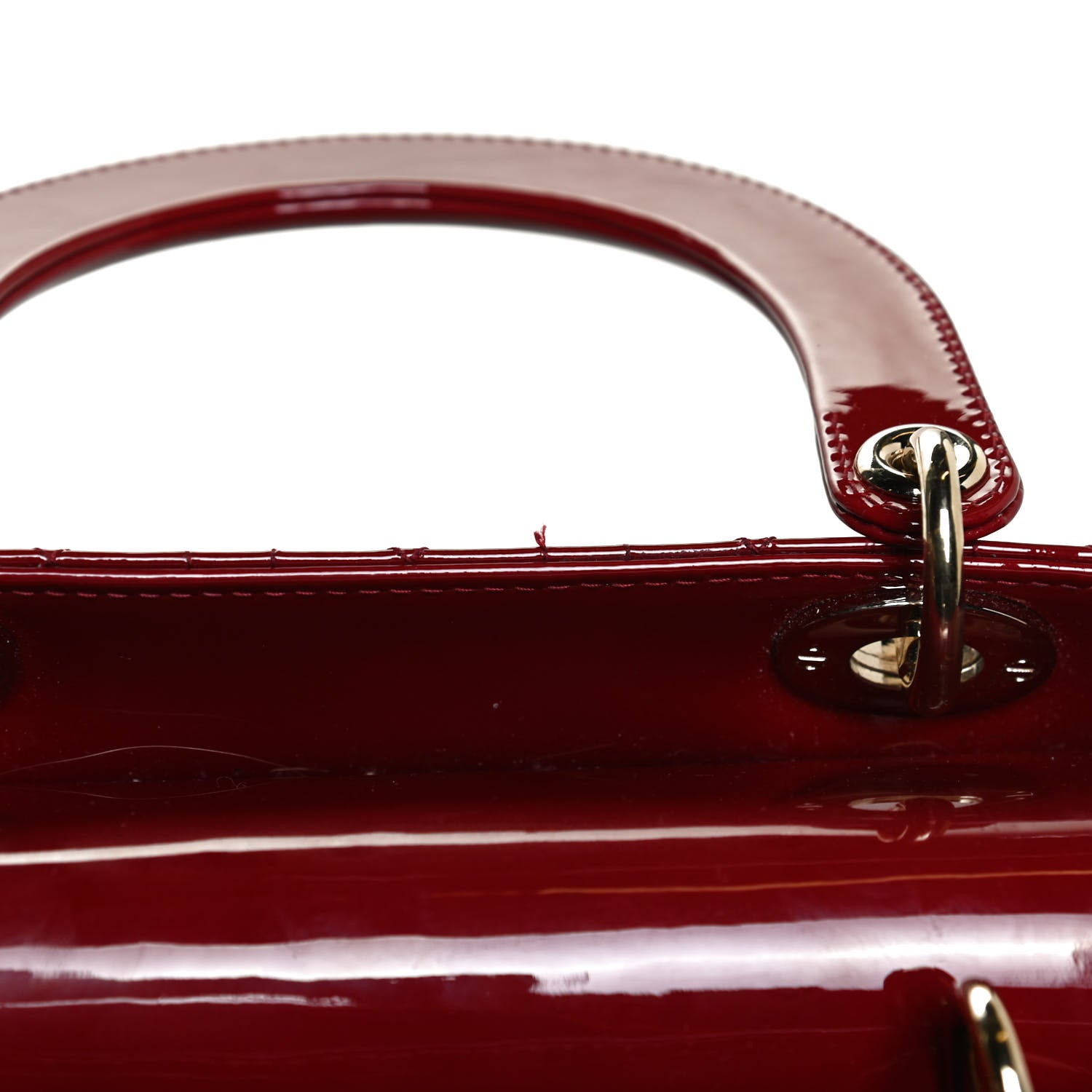 Christian Dior Patent Cannage Medium Lady Dior Red 11 of 11