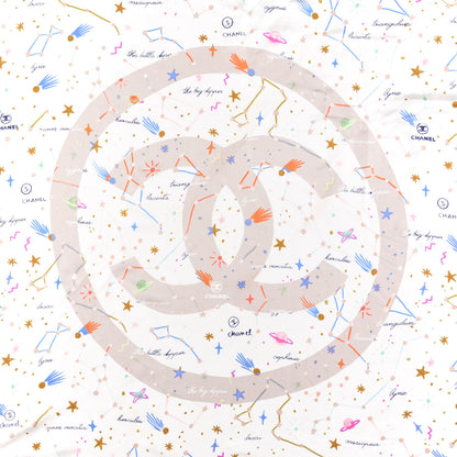 Chanel Silk Constellations CC Square Scarf Beige Multicolor 2 of 5