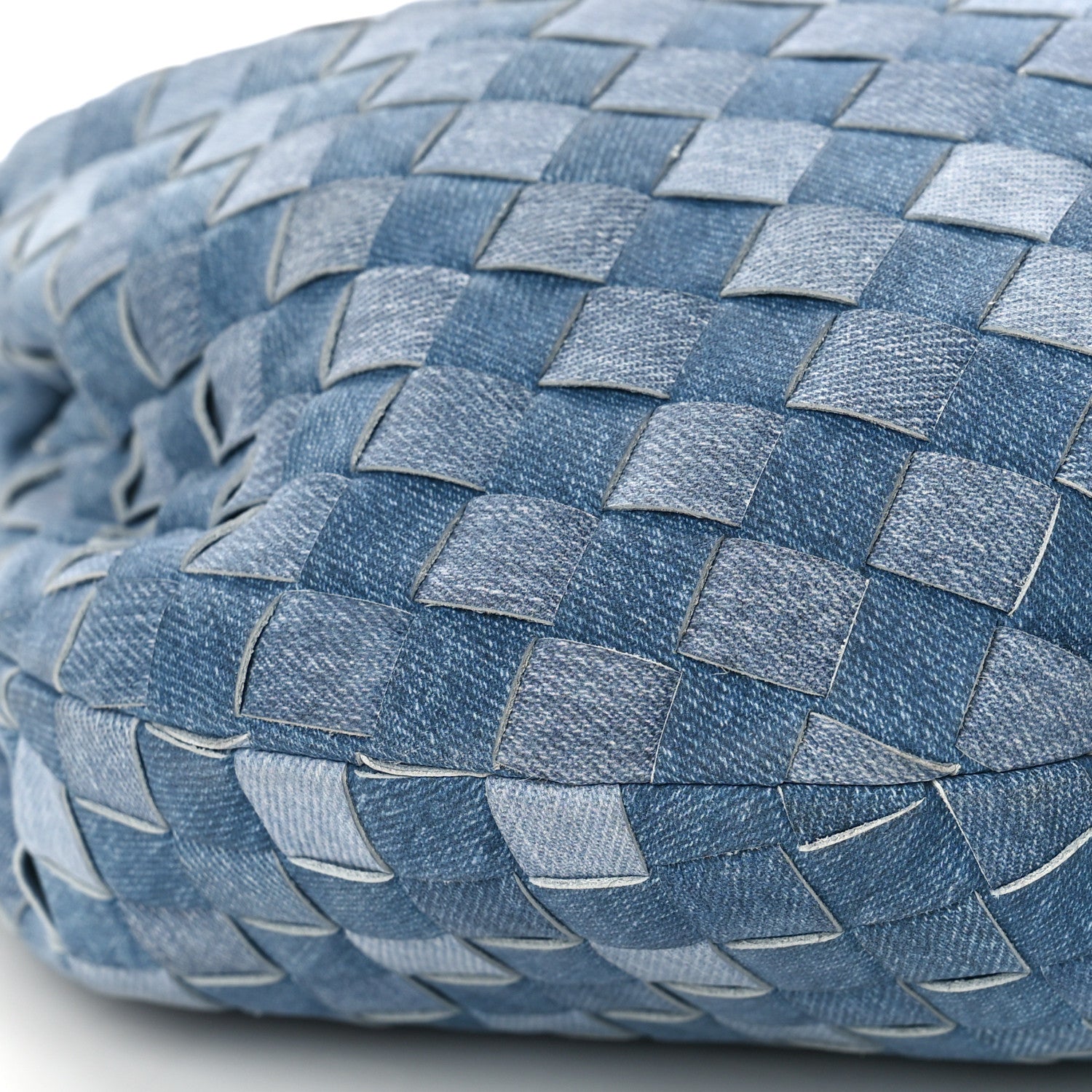 Bottega Veneta Nappa Denim Effect Intrecciato Teen Jodie Hobo Denim 7 of 8
