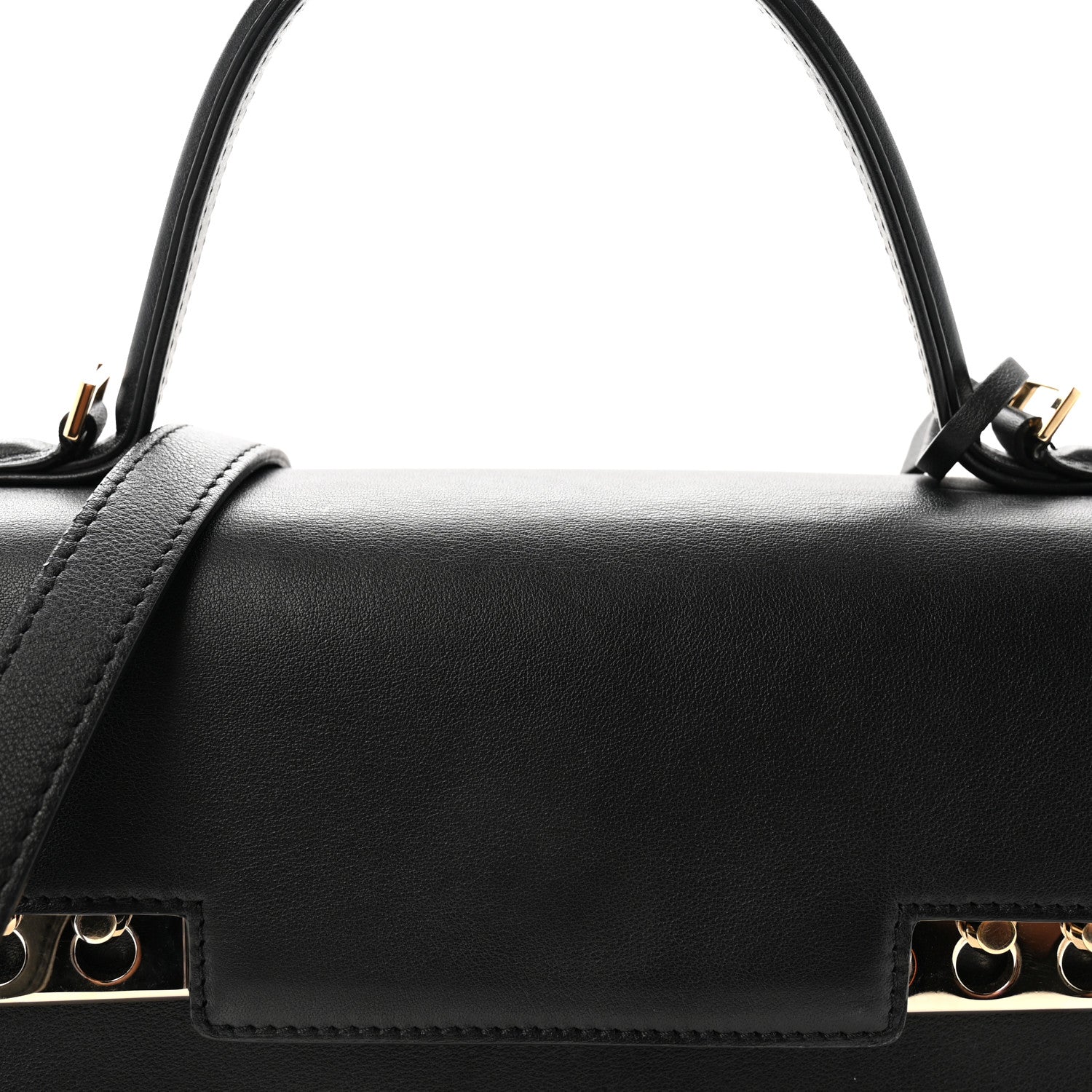 Delvaux Calfskin MM Tempete Satchel Black 8 of 10