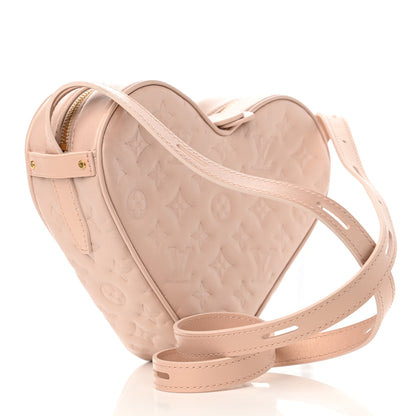 Louis Vuitton Lambskin Embossed Monogram Fall In Love Sac Coeur Light Pink 3 of 10