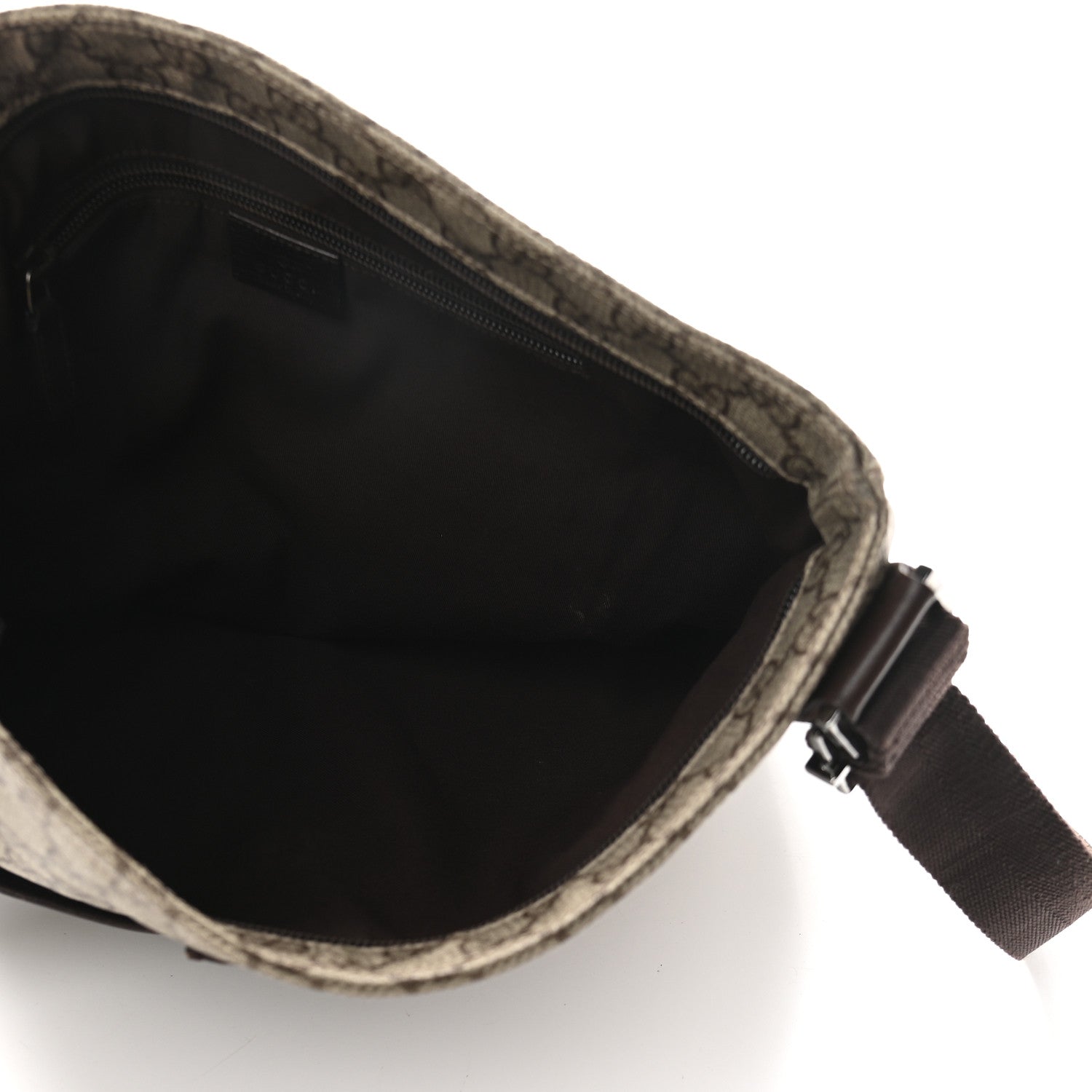 Gucci GG Plus Monogram Medium Flat Messenger Bag Dark Brown 4 of 8