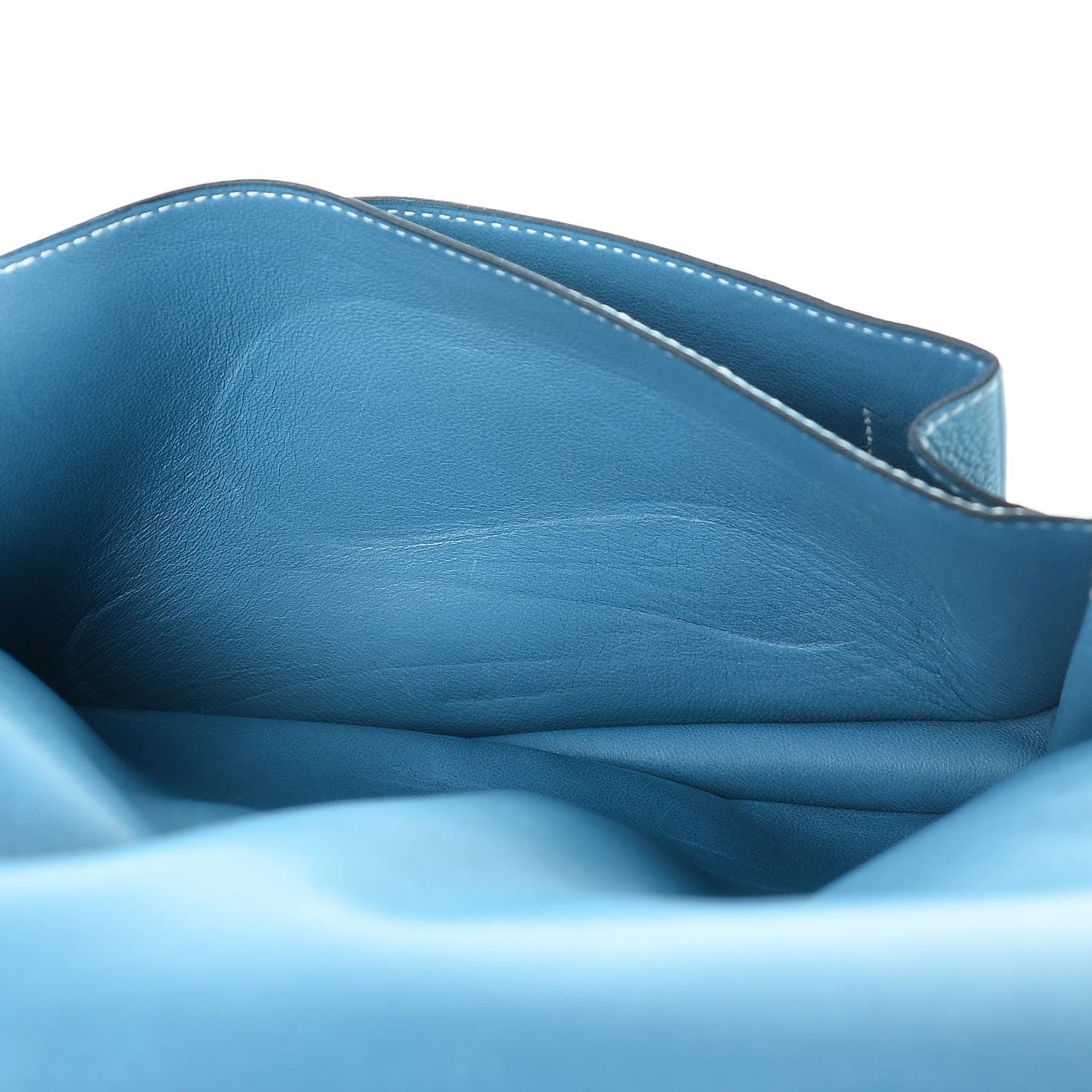 Hermes Togo Dogon Wallet Waist Pouch Blue Jean 8 of 9