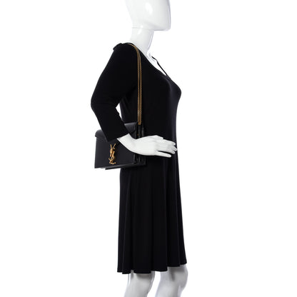 Saint Laurent Grain De Poudre Monogram Cassandra Clasp Bag Black Rouge Legion 3 of 12