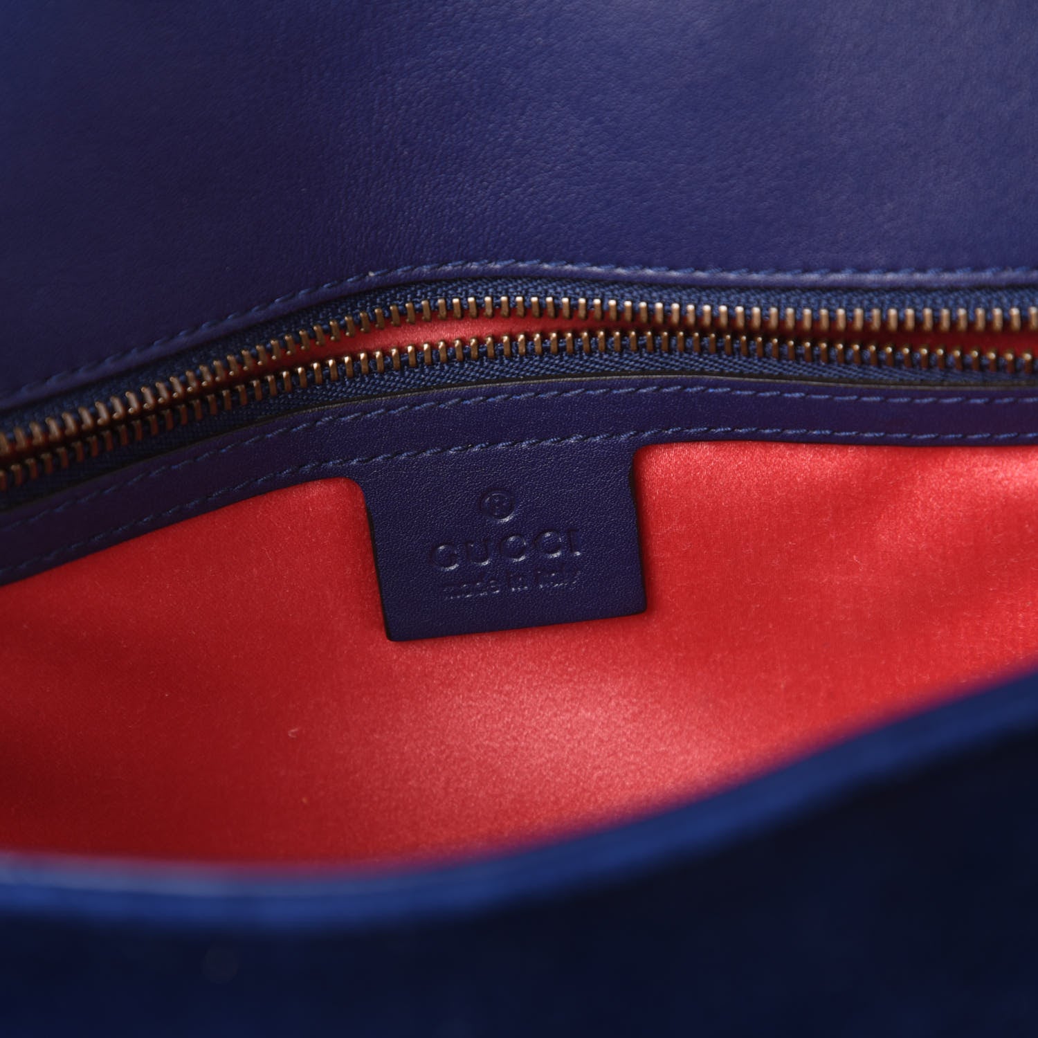 Gucci Velvet Matelasse Small GG Marmont Shoulder Bag Cobalt Blue 8 of 10