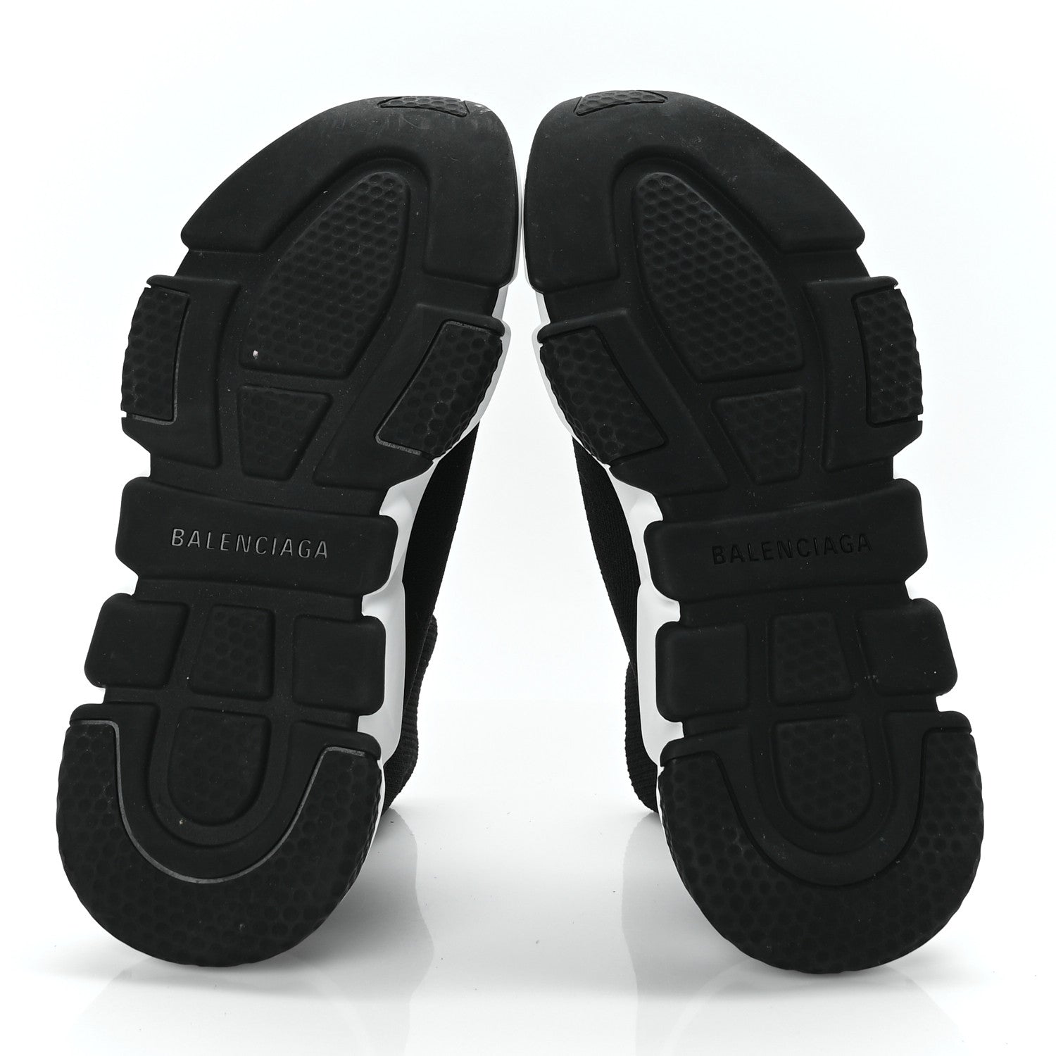 Balenciaga Neoprene Knit Womens Speed Sneakers 35 Black White 5 of 7