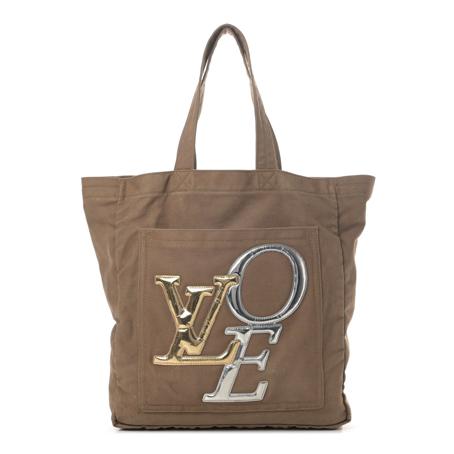 Canvas Miroir Thats Love LVOE Tote Kaki