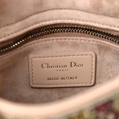 Christian Dior Calfskin Beaded Mini Lady Dior Beige Multicolor 6 of 11