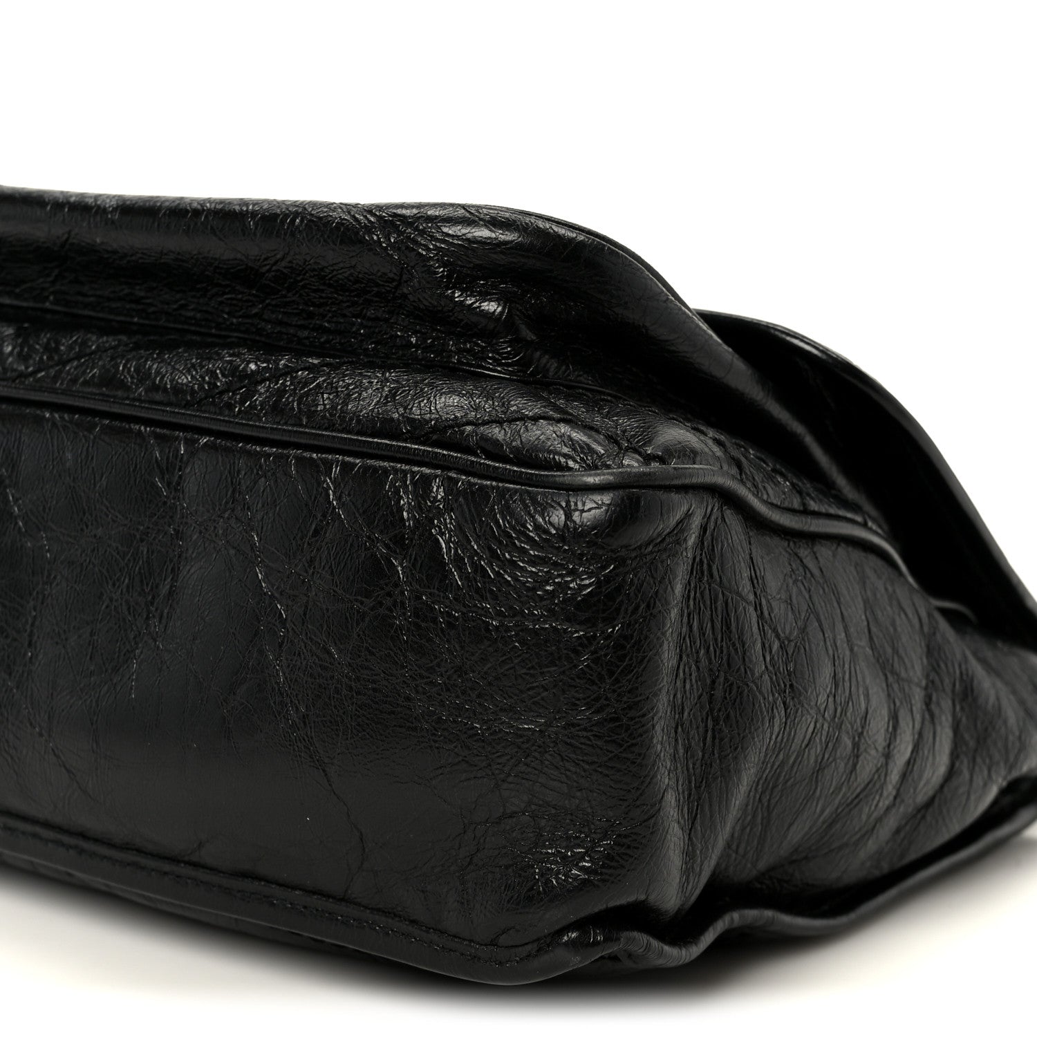 Saint Laurent Crinkled Calfskin Matelasse Monogram Large Niki Chain Satchel Black 11 of 11