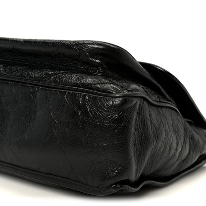 Saint Laurent Crinkled Calfskin Matelasse Monogram Large Niki Chain Satchel Black 11 of 11