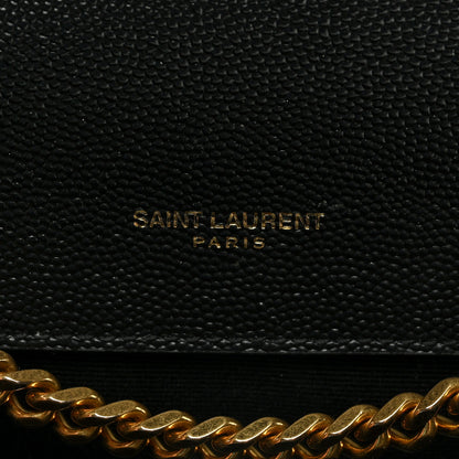 Saint Laurent Grain De Poudre Textured Mixed Matelasse Triquilt Small Monogram Satchel Black 6 of 10