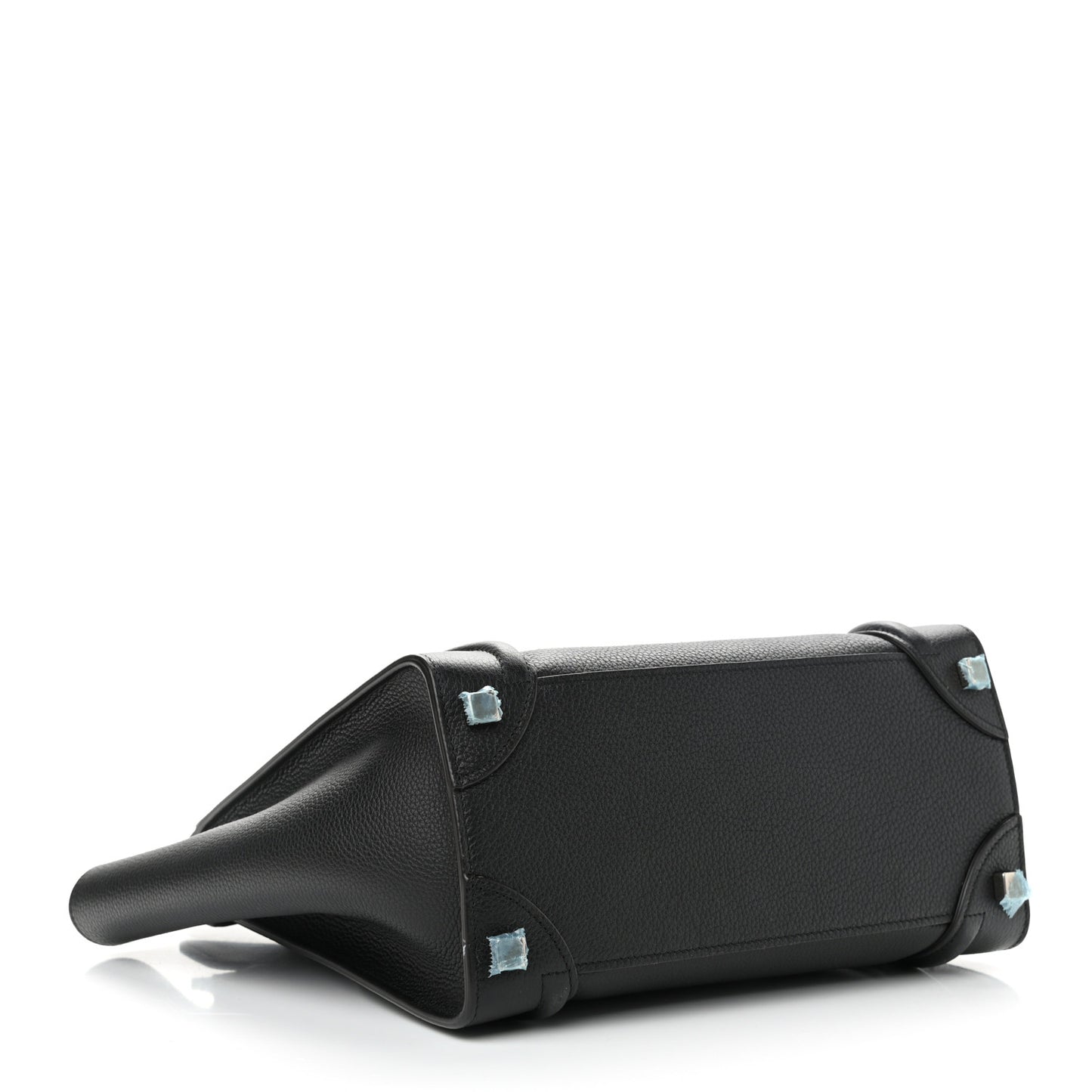 Drummed Calfskin Micro Luggage Black
