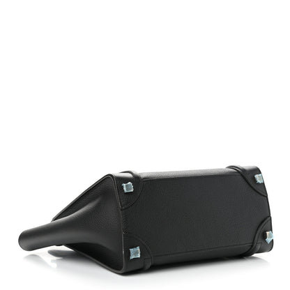 Celine Drummed Calfskin Micro Luggage Black 4 of 9