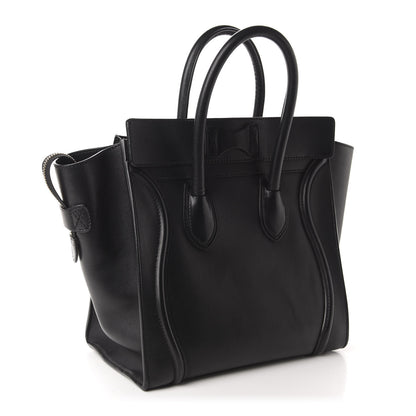 Celine Smooth Calfskin Mini Luggage Black 3 of 9