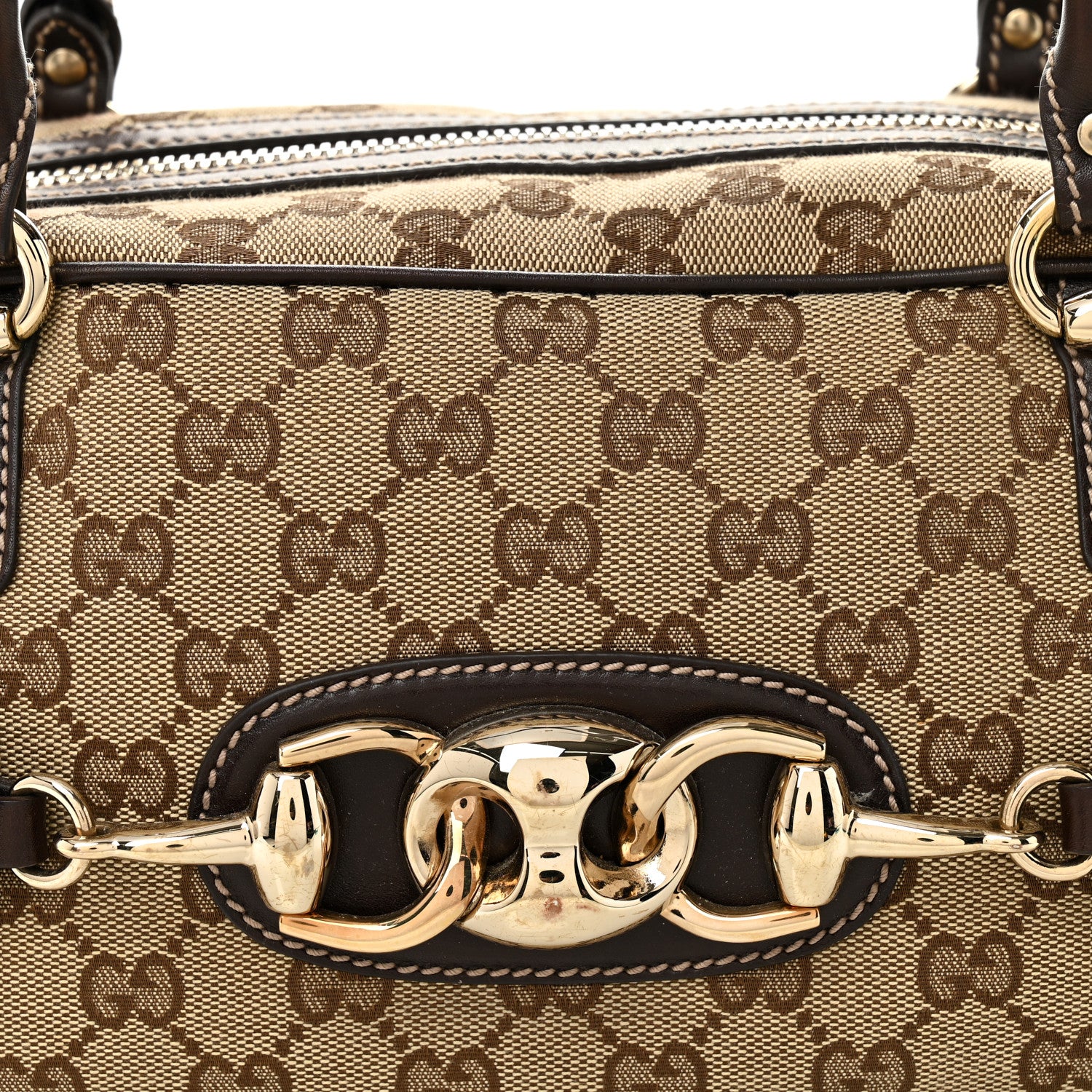 Gucci Monogram Medium Wave Boston Dark Brown 8 of 11