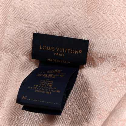 Louis Vuitton Wool Silk Monogram Evermore Shawl Rose Poudre 4 of 4