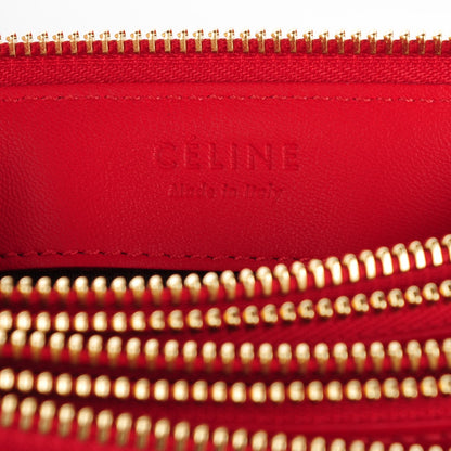 Celine Lambskin Small Trio Crossbody Bag Scarlet 6 of 8