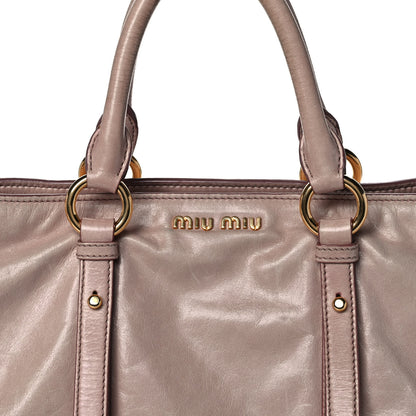 Miu Miu Vitello Shine Tote Mughetto 8 of 13
