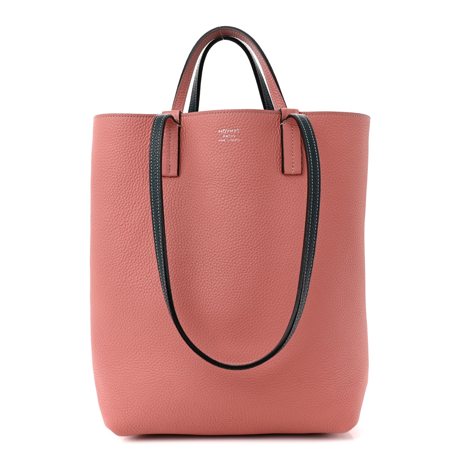 Moynat Taurillon Blush Calfskin Quattro Reversible Tote TPM Blue Pink 3 of 18