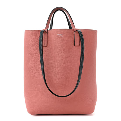 Moynat Taurillon Blush Calfskin Quattro Reversible Tote TPM Blue Pink 3 of 18