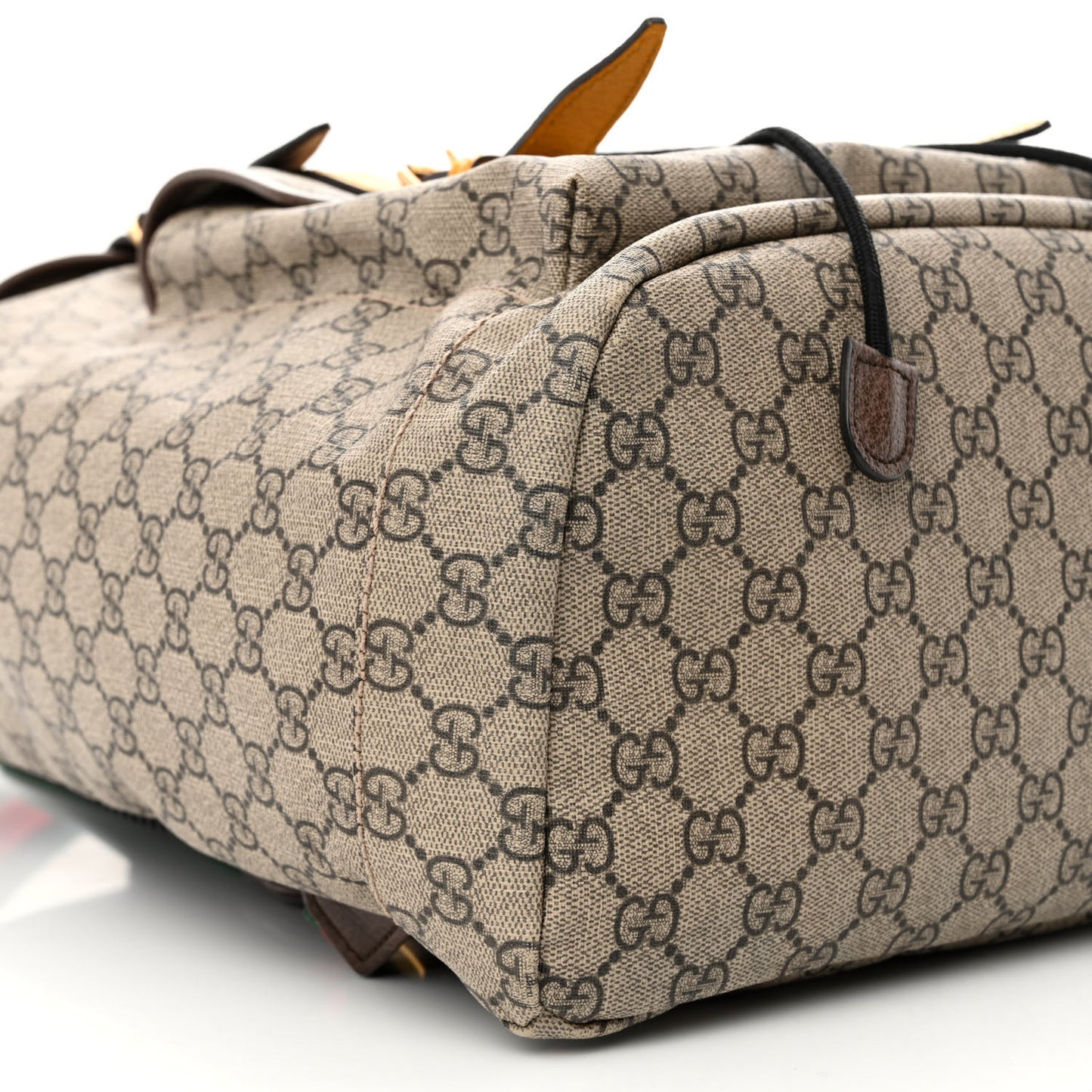 Soft GG Supreme Monogram Neo Vintage Double Buckle Backpack Beige New Acero Crop