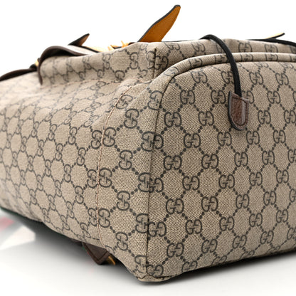 Gucci Soft GG Supreme Monogram Neo Vintage Double Buckle Backpack Beige New Acero Crop 10 of 13