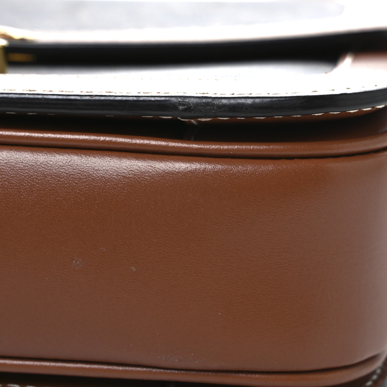 Celine Triomphe Canvas Calfskin Medium Triomphe Bag Tan 12 of 13