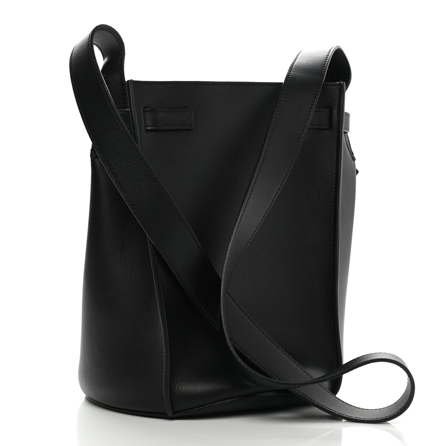 Celine Smooth Calfskin Long Strap Big Bag Bucket Black 5 of 21