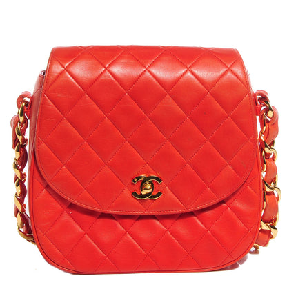 Chanel Lambskin Small Single Flap Red 1 of 6