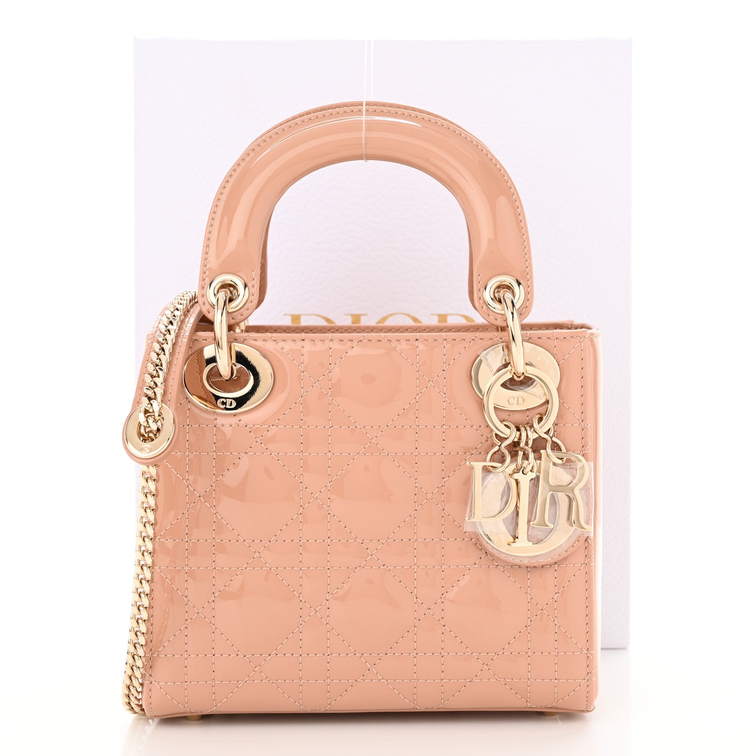 Christian Dior Patent Cannage Mini Lady Dior Light Pink 12 of 12