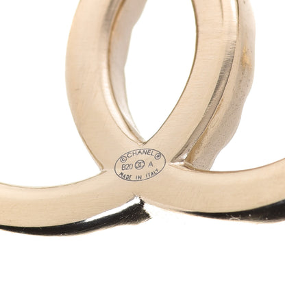 Chanel Baguette Crystal High Society CC Earrings Gold 4 of 5