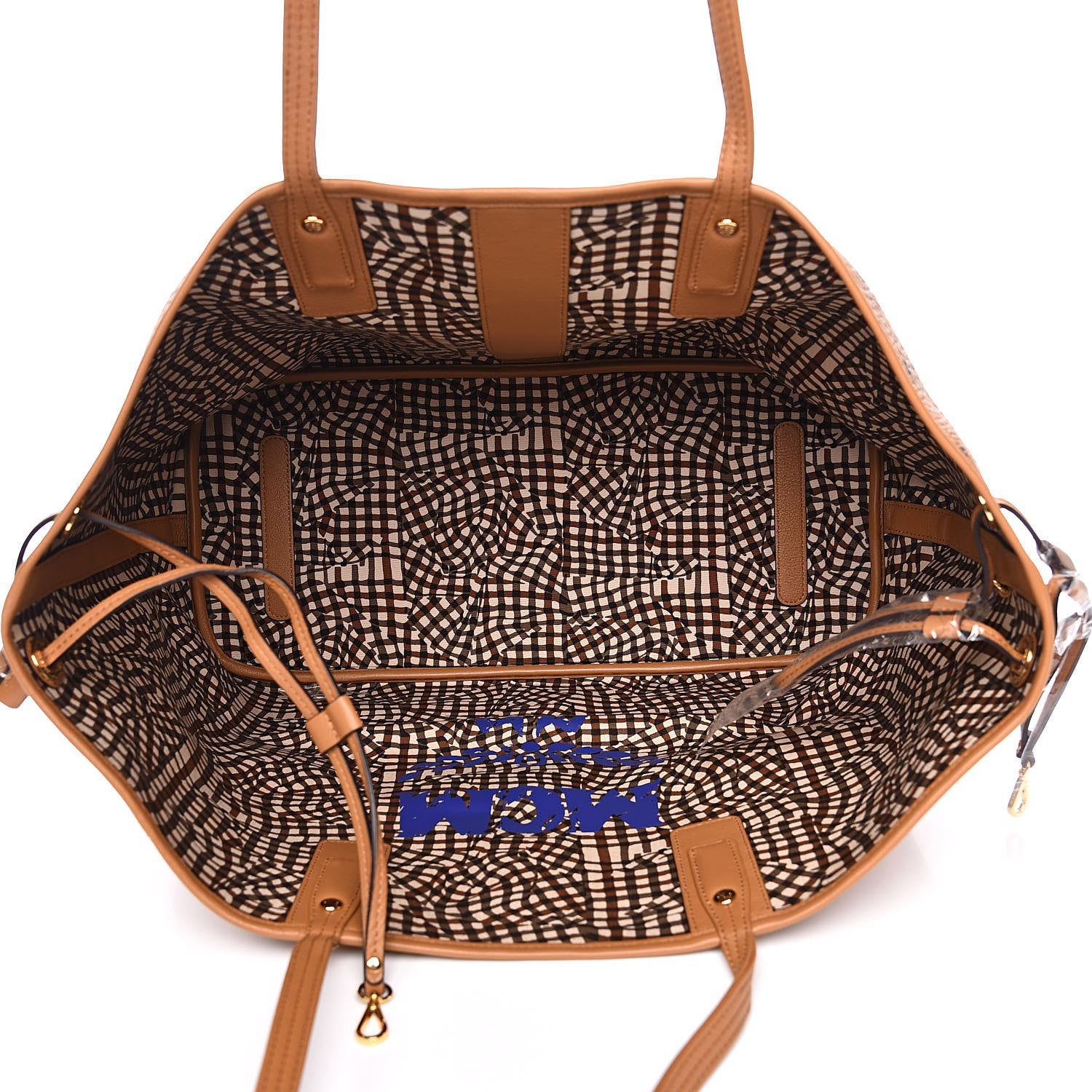 MCM Visetos Large Liz Reversible Shopper Tote Cognac 8 of 12